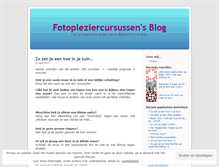 Tablet Screenshot of fotopleziercursussen.wordpress.com