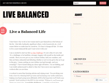 Tablet Screenshot of livebalanced.wordpress.com