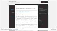 Desktop Screenshot of pleaseconsider.wordpress.com