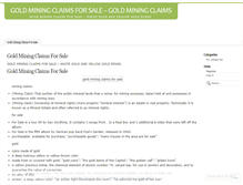 Tablet Screenshot of goldminingclaimsforsalenoyj.wordpress.com