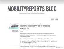Tablet Screenshot of mobilityreport.wordpress.com