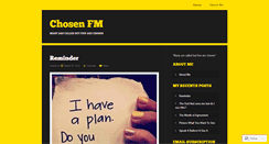 Desktop Screenshot of chosenfm.wordpress.com