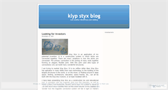 Desktop Screenshot of klypstyx.wordpress.com