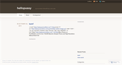 Desktop Screenshot of hellopussy.wordpress.com