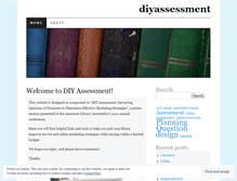 Tablet Screenshot of diyassessment.wordpress.com