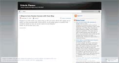 Desktop Screenshot of eclecticfinance.wordpress.com