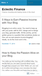 Mobile Screenshot of eclecticfinance.wordpress.com