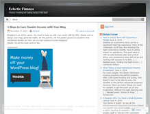 Tablet Screenshot of eclecticfinance.wordpress.com