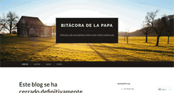 Desktop Screenshot of bitacoradelapapa.wordpress.com