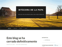 Tablet Screenshot of bitacoradelapapa.wordpress.com