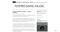 Desktop Screenshot of addressingmusic.wordpress.com