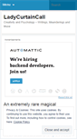 Mobile Screenshot of ladycurtaincall.wordpress.com
