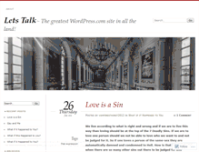 Tablet Screenshot of letschatblog.wordpress.com