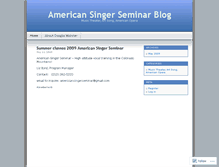 Tablet Screenshot of americansingerseminar.wordpress.com