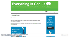 Desktop Screenshot of everythingisgenius.wordpress.com