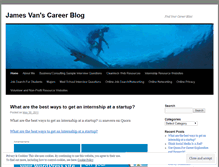 Tablet Screenshot of jamesvancareerblog.wordpress.com