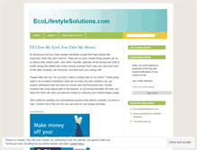 Tablet Screenshot of ecolifestylesolutions.wordpress.com