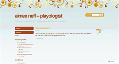 Desktop Screenshot of aimeeneffplayologist.wordpress.com