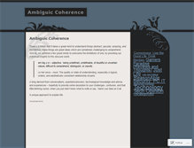 Tablet Screenshot of ambiguiccoherence.wordpress.com