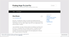 Desktop Screenshot of findinghope2live4.wordpress.com