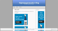 Desktop Screenshot of digitalpaperstudio.wordpress.com