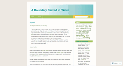 Desktop Screenshot of carvedinwater.wordpress.com
