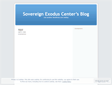 Tablet Screenshot of exoduscenter.wordpress.com