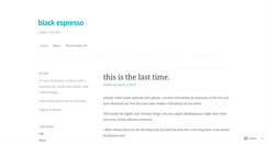 Desktop Screenshot of blackespresso.wordpress.com