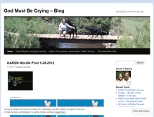 Tablet Screenshot of godmustbecrying.wordpress.com