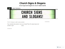 Tablet Screenshot of churchsignsandslogans.wordpress.com