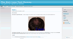 Desktop Screenshot of hairlosstestdummy.wordpress.com