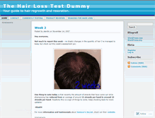 Tablet Screenshot of hairlosstestdummy.wordpress.com