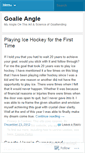 Mobile Screenshot of goalieangle.wordpress.com