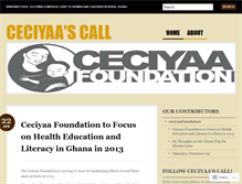 Tablet Screenshot of ceciyaafoundation.wordpress.com