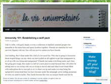 Tablet Screenshot of lavieuniversitaire.wordpress.com