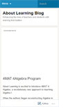 Mobile Screenshot of aboutlearning.wordpress.com