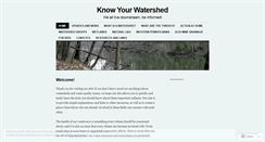 Desktop Screenshot of knowyourwatershed.wordpress.com