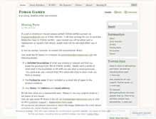 Tablet Screenshot of forgegames.wordpress.com