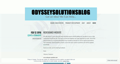 Desktop Screenshot of odysseysolutionsblog.wordpress.com