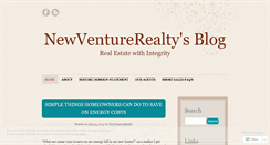 Desktop Screenshot of newventurerealty.wordpress.com