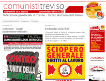 Tablet Screenshot of comunistitreviso.wordpress.com