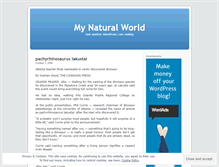Tablet Screenshot of mynaturalworld.wordpress.com