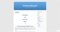 Desktop Screenshot of ahmadadiansyah.wordpress.com