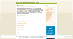 Desktop Screenshot of nyuenvironmentalpurchasingguide.wordpress.com