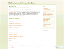 Tablet Screenshot of nyuenvironmentalpurchasingguide.wordpress.com