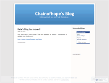 Tablet Screenshot of chainofhope.wordpress.com