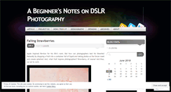 Desktop Screenshot of firstdslrphotography.wordpress.com