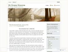 Tablet Screenshot of mywordswhisper.wordpress.com