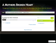 Tablet Screenshot of amothersbrokenheart.wordpress.com