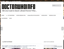 Tablet Screenshot of infodoctorwho.wordpress.com